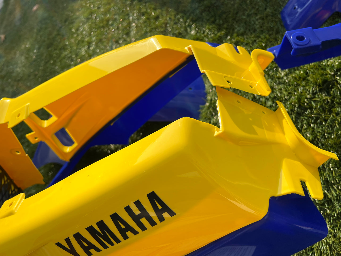 Yamaha Banshee Blue and Yellow Full Fender and Decal Set