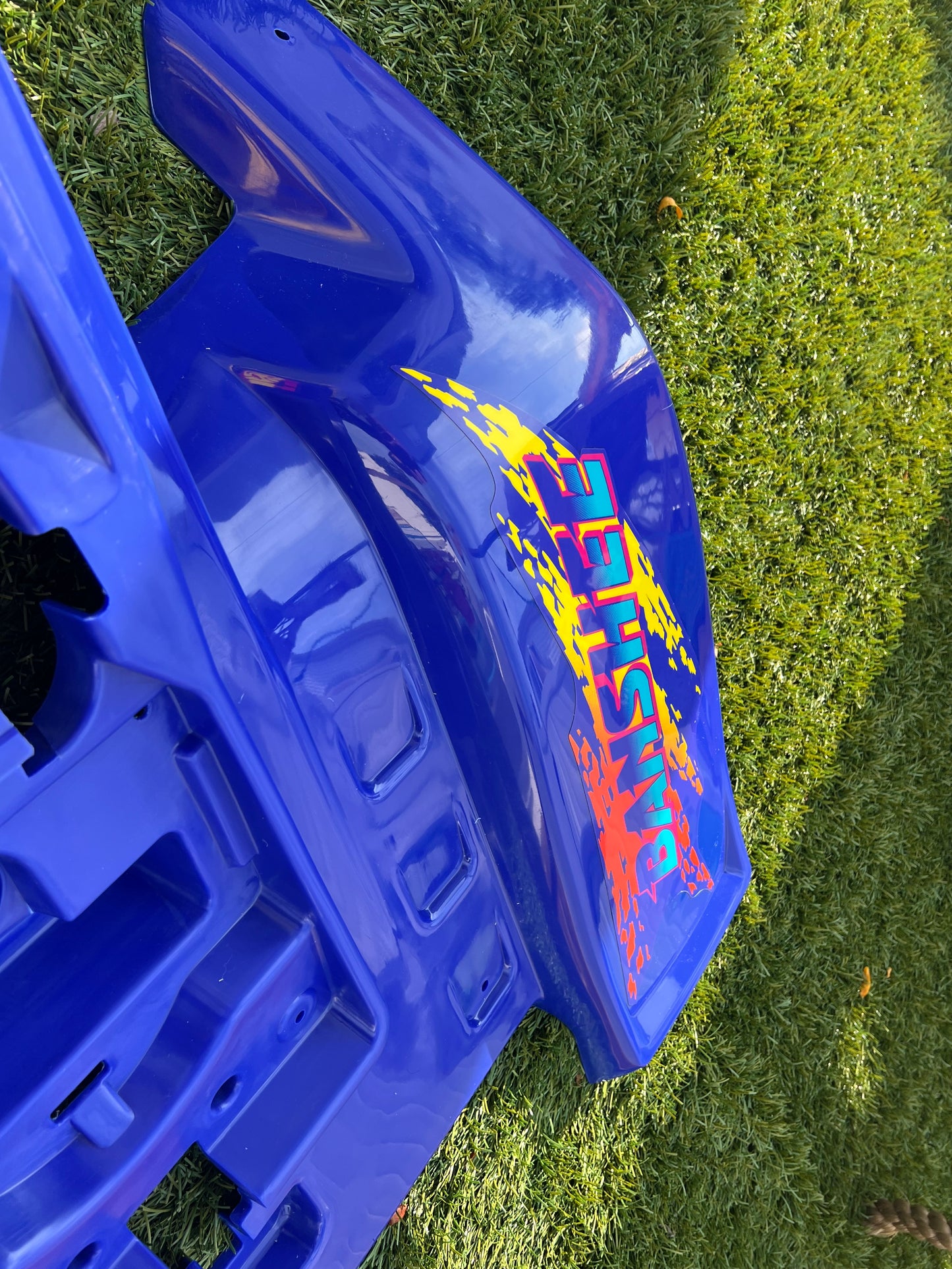 Yamaha Banshee Blue and Yellow Full Fender and Decal Set