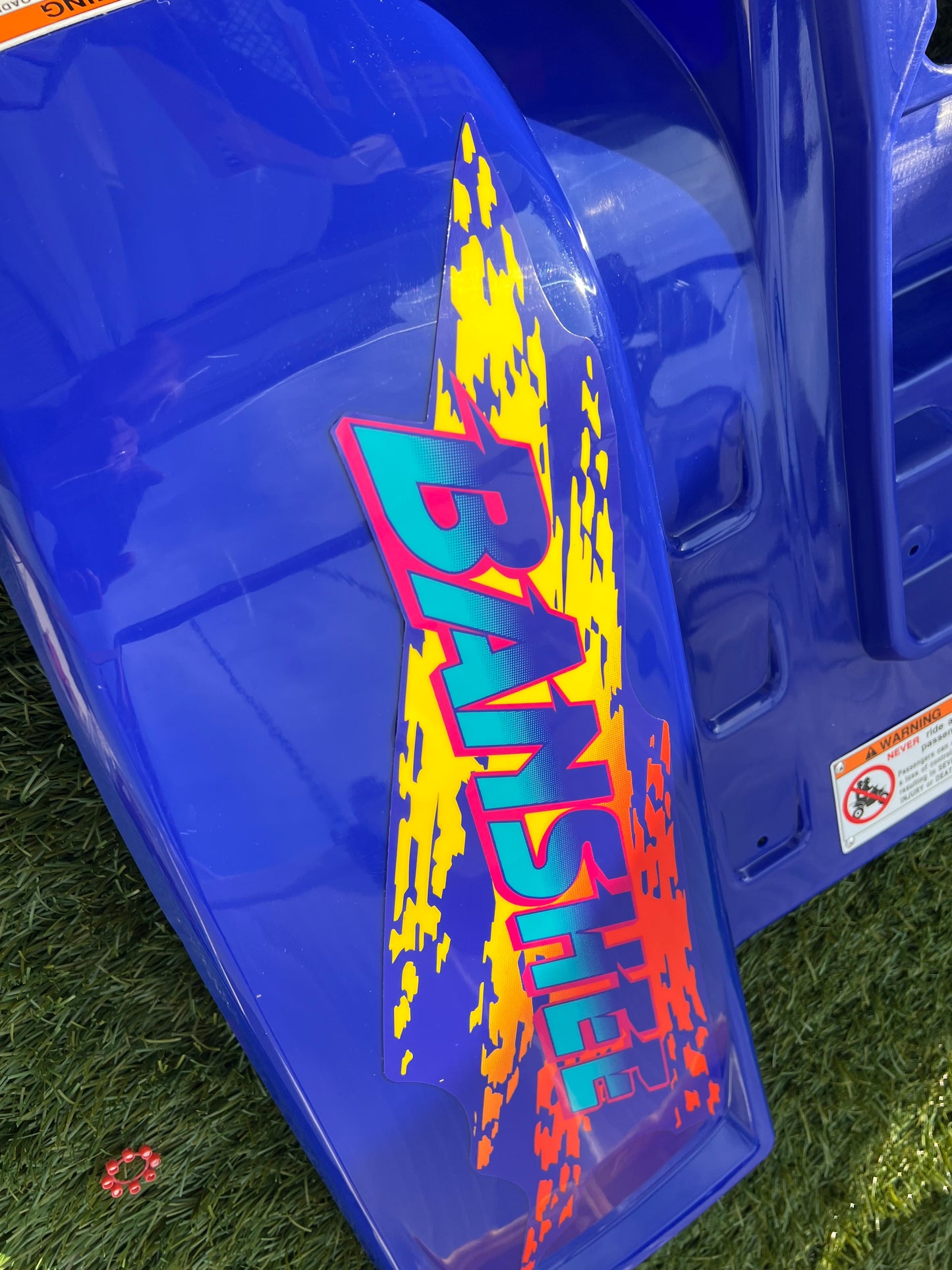 Yamaha Banshee Blue and Yellow Full Fender and Decal Set