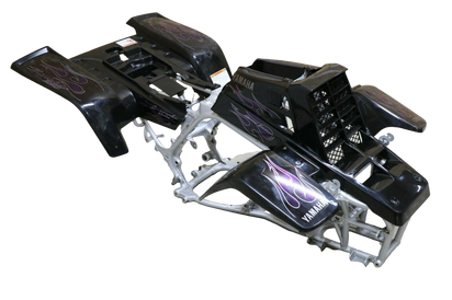 Yamaha Banshee Black Purple Flame Fender Set with Decal Kit™