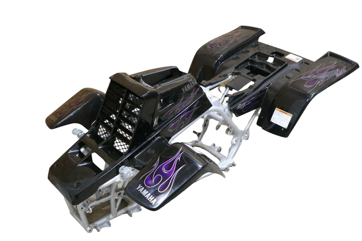 Yamaha Banshee Black Purple Flame Fender Set with Decal Kit™