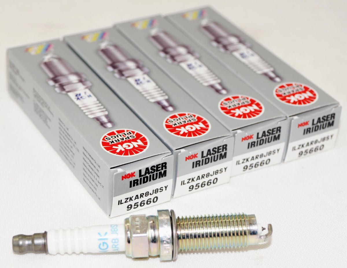 4x NGK 95660 Laser Iridium Spark Plugs ILZKAR8J8SY
