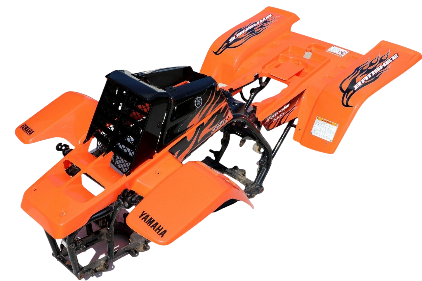 2008 Yamaha Banshee Decal Set - Orange Black