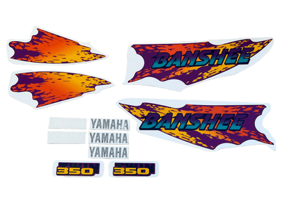1995 Yamaha Banshee Decal Set - Purple Yellow