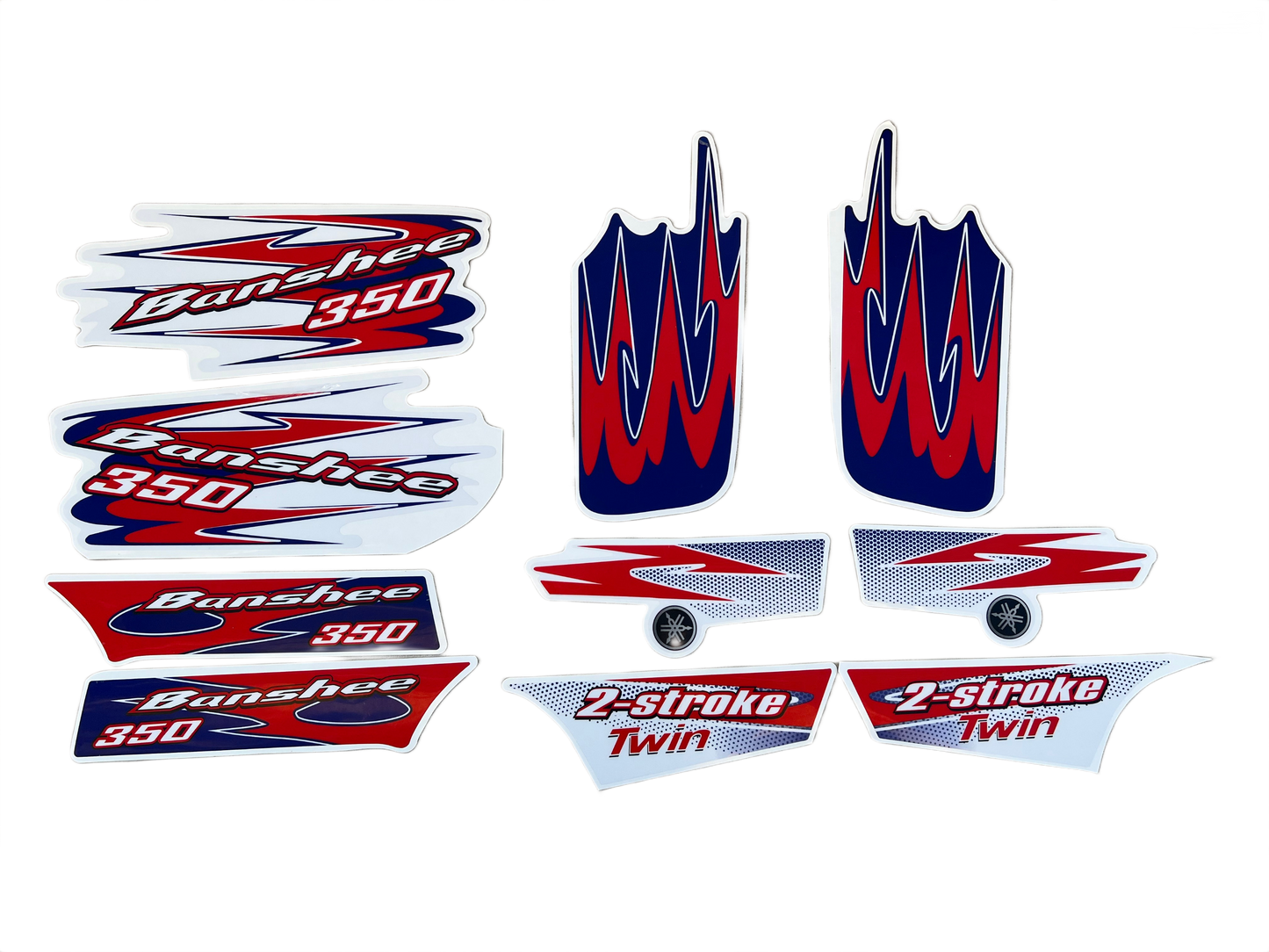 2010 Yamaha Banshee Decal Set - Red White Blue