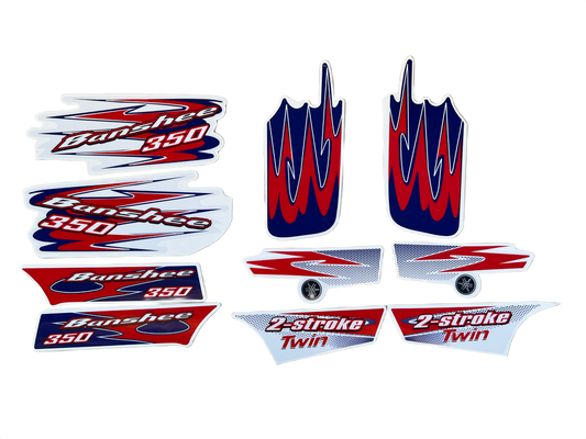 2010 Yamaha Banshee Decal Set - Red White Blue