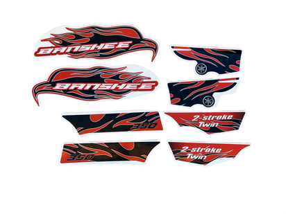 2008 Yamaha Banshee Decal Set - Orange Black