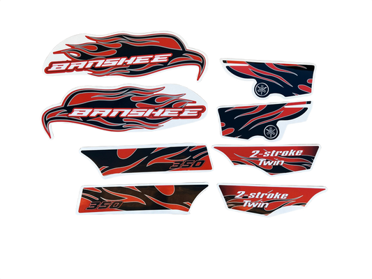 2008 Yamaha Banshee Decal Set - Orange Black