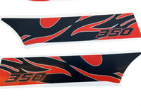 2008 Yamaha Banshee Decal Set - Orange Black