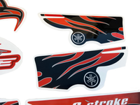 2008 Yamaha Banshee Decal Set - Orange Black