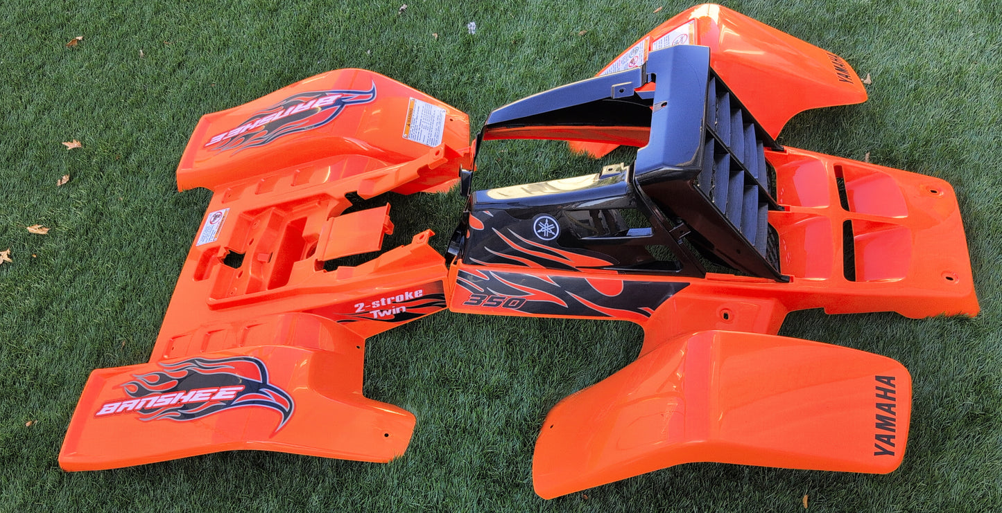 2008 Yamaha Banshee Decal Set - Orange Black