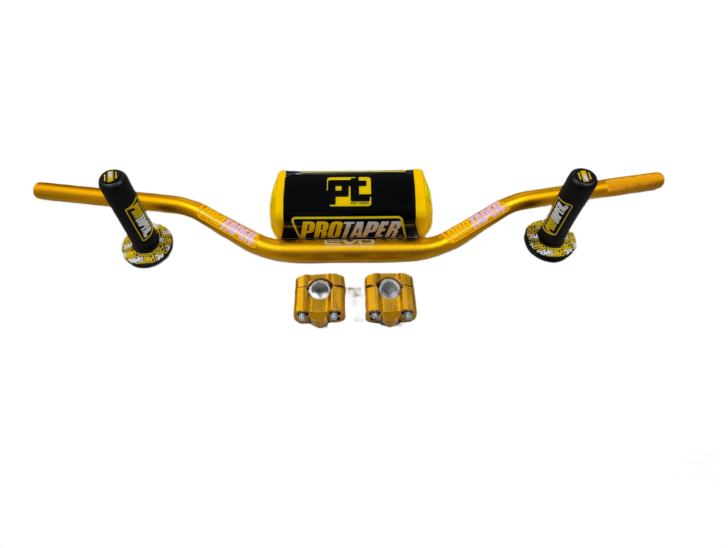 "Evo" ProTaper GOLD Handlebar Fat Bar DIRT BIKE 1 1/8'' Full Set GRIPS Pads