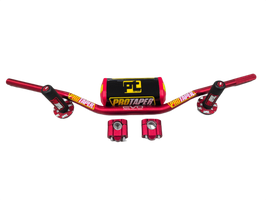 "Evo" ProTaper RED Handlebar Fat Bar DIRT BIKE 1 1/8'' Full Set GRIPS Pads