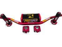 "Evo" ProTaper RED Handlebar Fat Bar DIRT BIKE 1 1/8'' Full Set GRIPS Pads