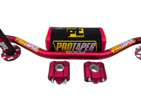 "Evo" ProTaper RED Handlebar Fat Bar DIRT BIKE 1 1/8'' Full Set GRIPS Pads