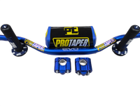 "Evo" ProTaper BLUE Handlebar Fat Bar DIRT BIKE 1 1/8'' Full Set GRIPS Pads