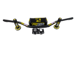 "Evo" ProTaper BLACK Handlebar Fat Bar DIRT BIKE 1 1/8'' Full Set GRIPS Pads