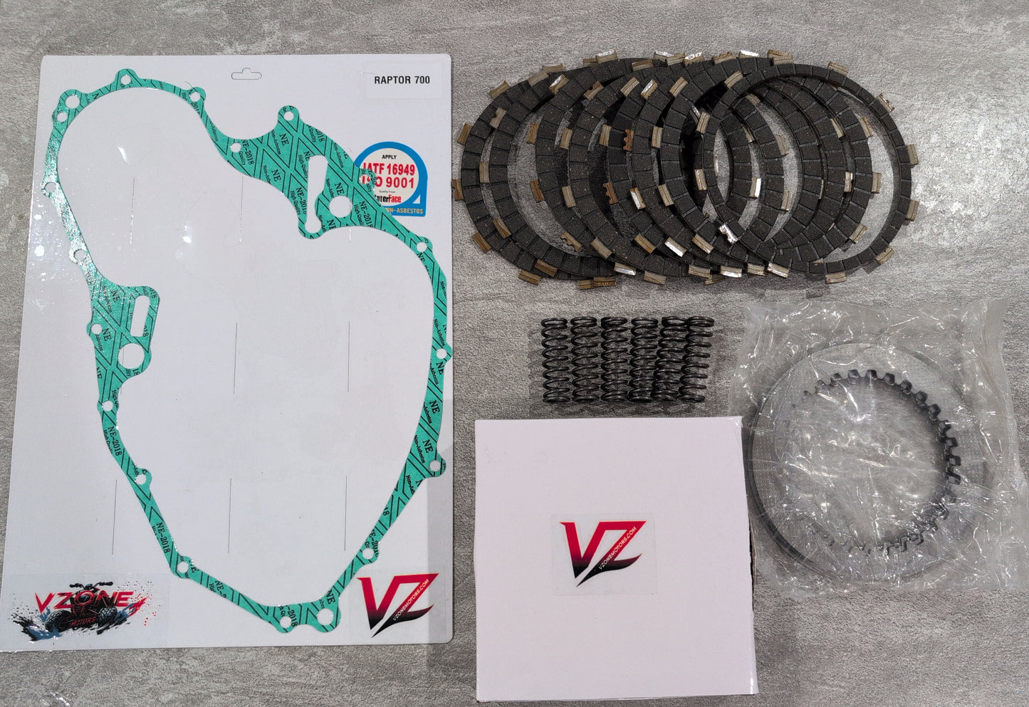 Raptor 700 Clutch Kit Complete Aftermarket Replacement Steels Fibers and Gasket