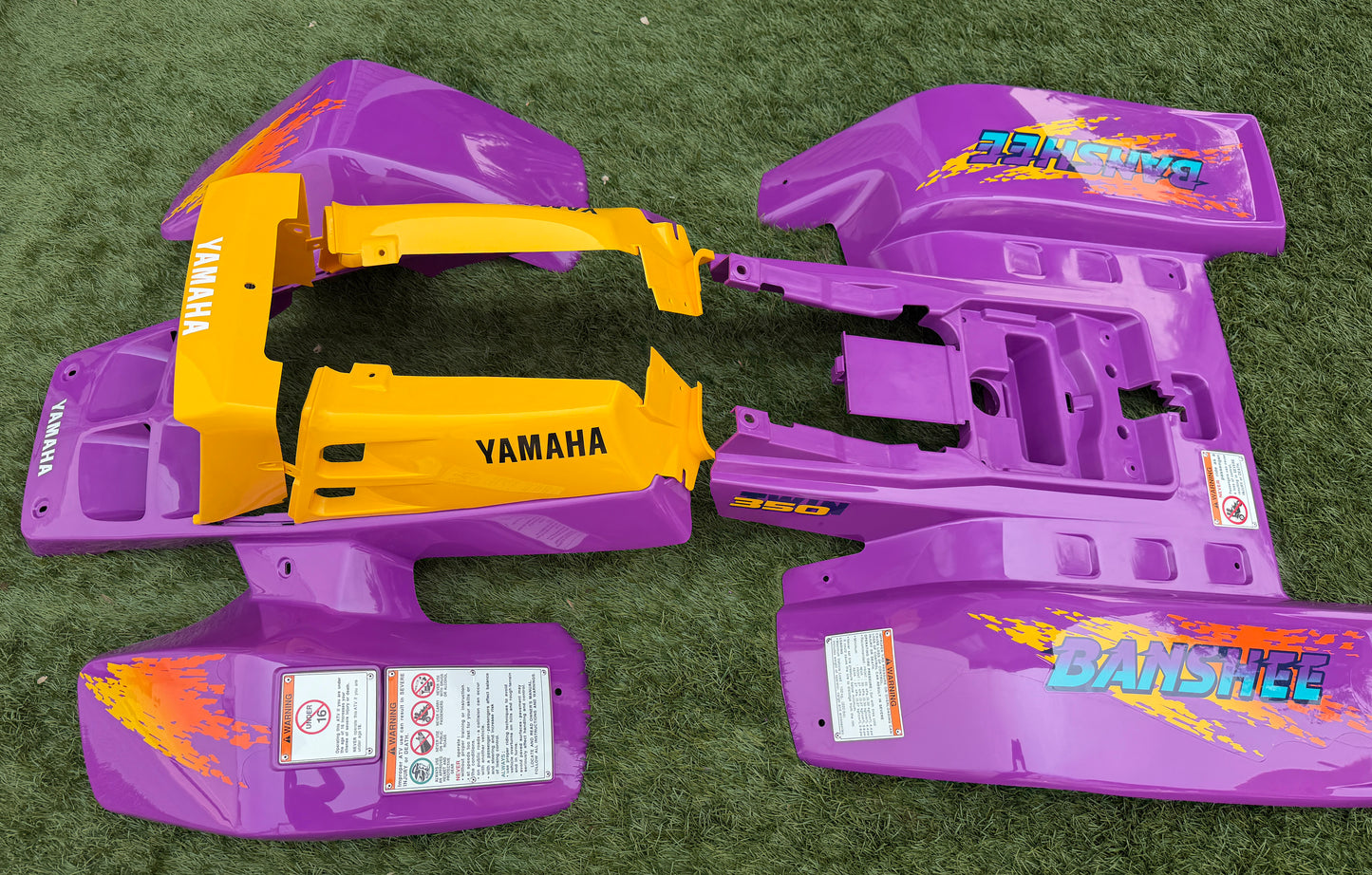 Yamaha Banshee Purple and Yellow Year 1995 Fender Set with Decal Kit™